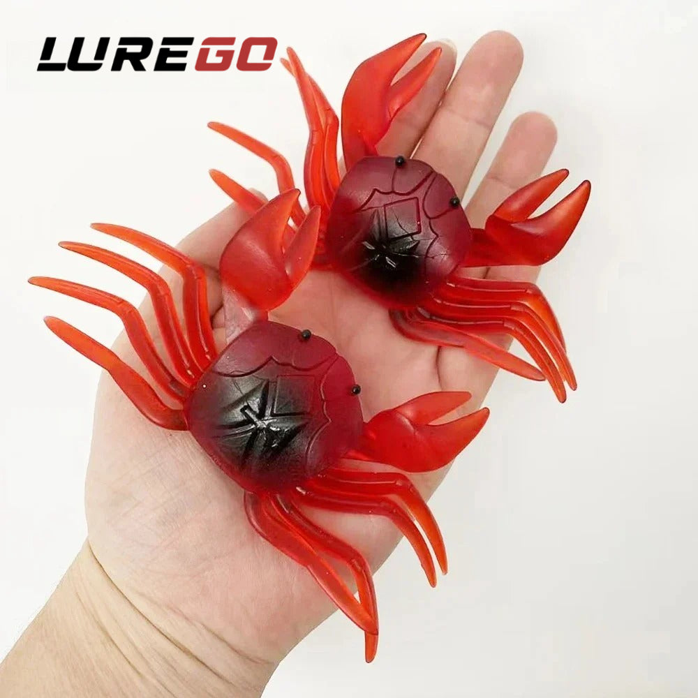 2PCS 12cm Weedless Crab Soft Lure