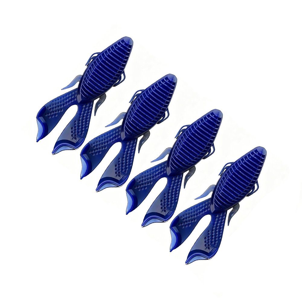 4PCS 9cm Dual-Color Ultra-Realistic Craw | Heavy Cover Punching Soft Bait | Weedless All-Water-Level Design