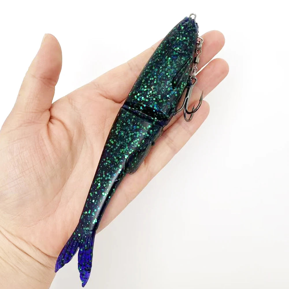 12cm/17cm Two-Section Long-Casting Soft Swimbait: Segmented Lifelike Action, Powerful Long-Casting Performance