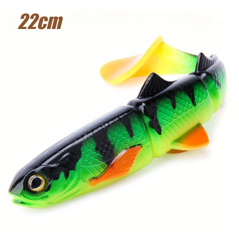 22cm /8.66inch Soft Fishing Lure, T-Tail Swinging Fish