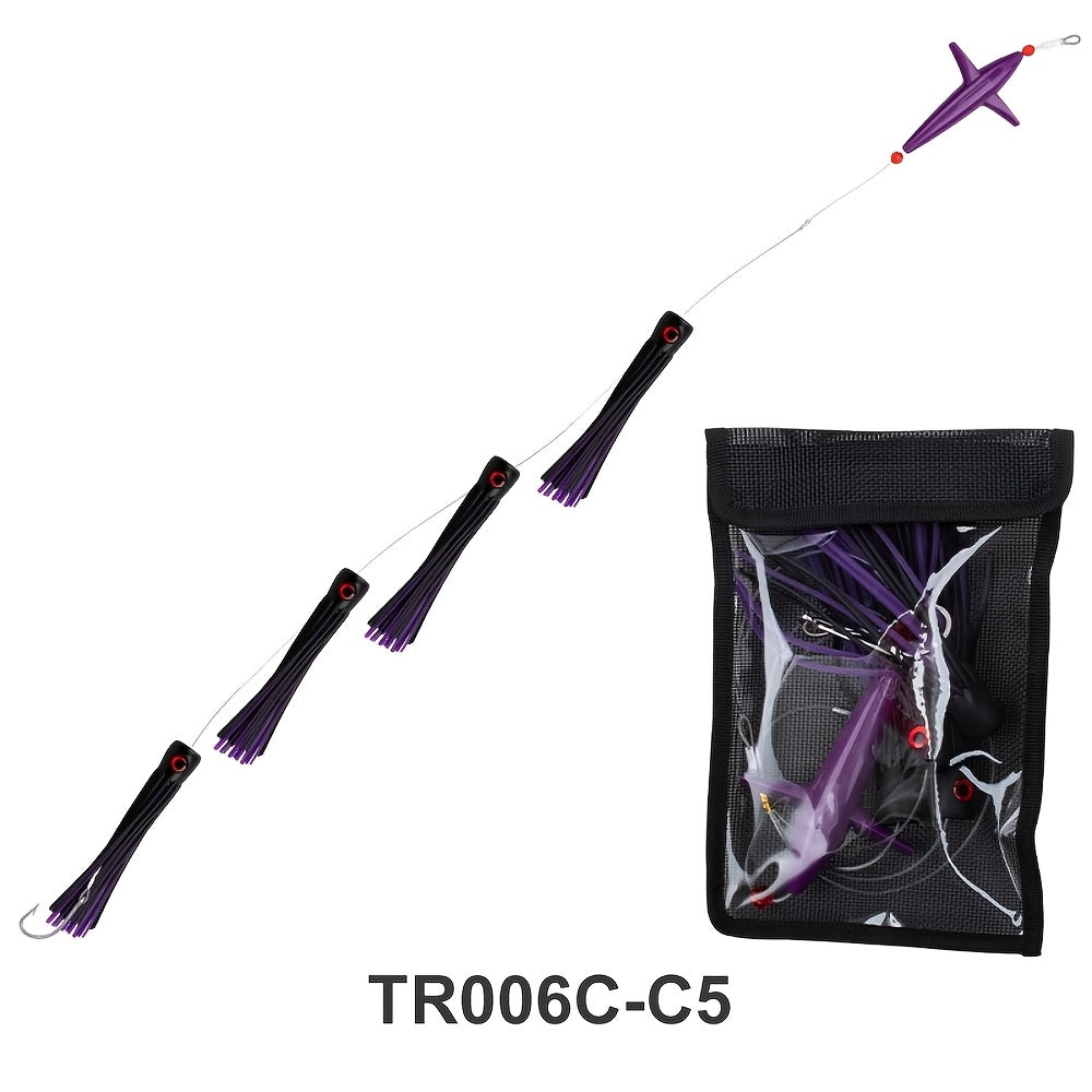 Feather Rig Bird Trolling Lures Fishing Rigged Trolling Lure Squid