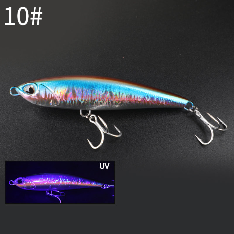 160mm/70g 3D Print Sinking Hard Fishing Lure, Yozuri Style Musky Crankbait Pencil Bait With Treble Hooks