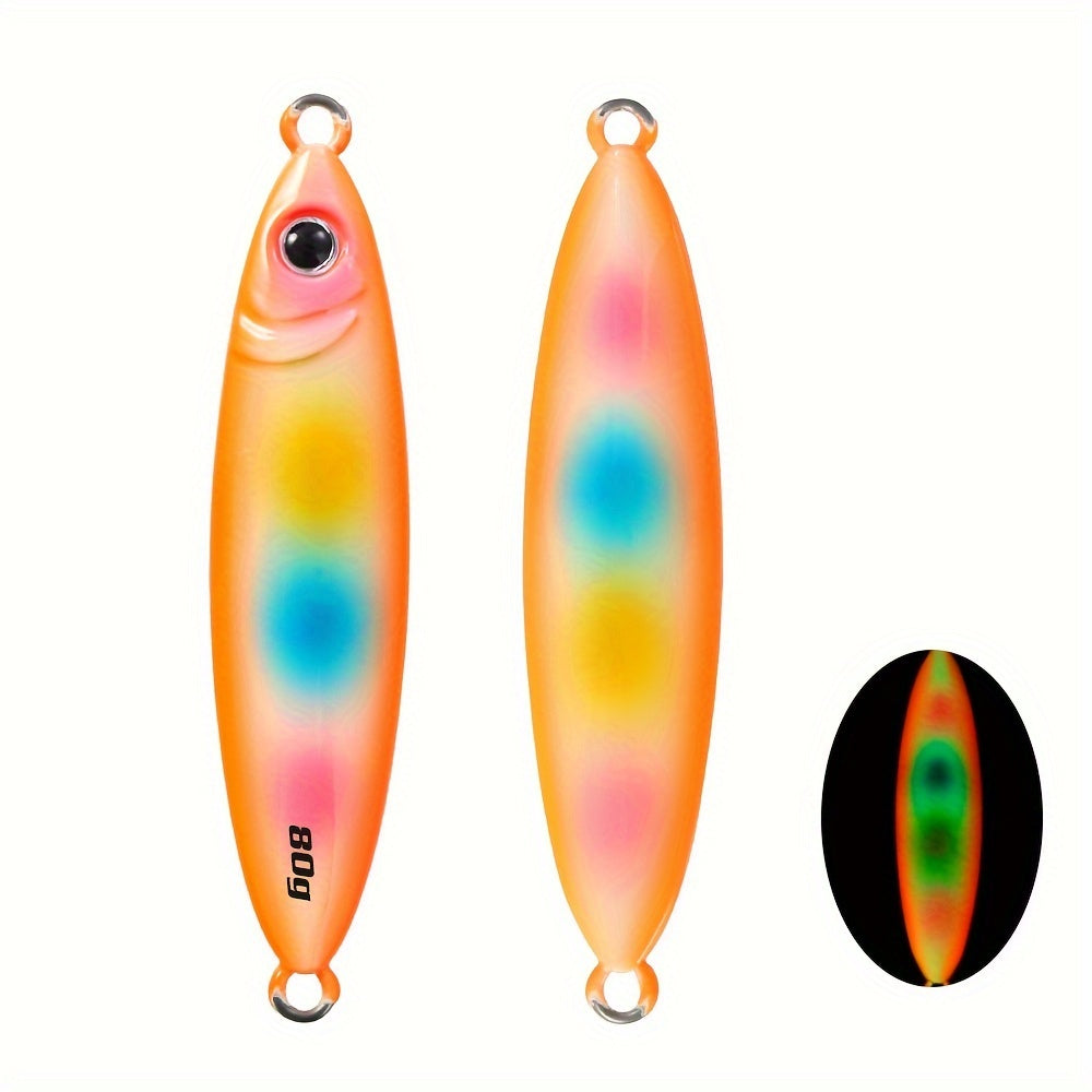 40g 60g 80g Slow Jigs Lure ,Long Cast Slow Fall Metal Jigs