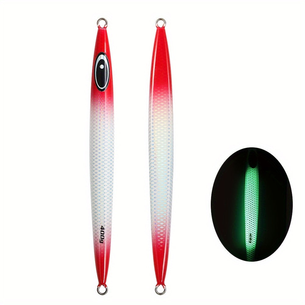 100g/150g/200g/250g/300g/400g Super Rocket High-Pitch Jigging Lures, UV Coated and Glows