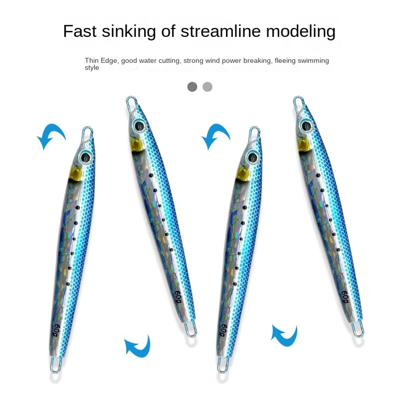 60g 80 Stay Jig Metal Jigs Fishing Lure Vertical Jigging Lure Kingfish Amberjack Tuna Mackerel