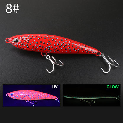 160mm/70g 3D Print Sinking Hard Fishing Lure, Yozuri Style Musky Crankbait Pencil Bait With Treble Hooks