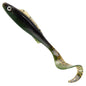 5pcs 3D Stereoscopic Simulation Tail Double-Color Soft Bait 3.7inch/4.1G Fish-Eye Design Lure Bait for Sea Fishing And Freshwater Use