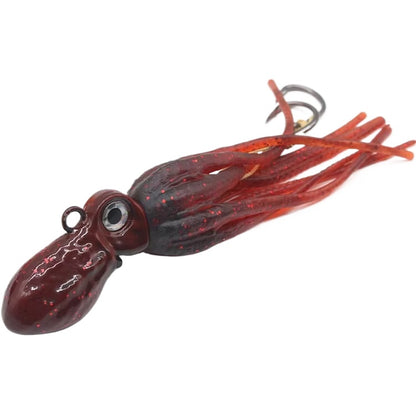 100g-450g Triple Size TPE Jig Bait - Deep Sea Giant Squid Lure with 2Treble Hooks, Realistic Fish Scale Detailing