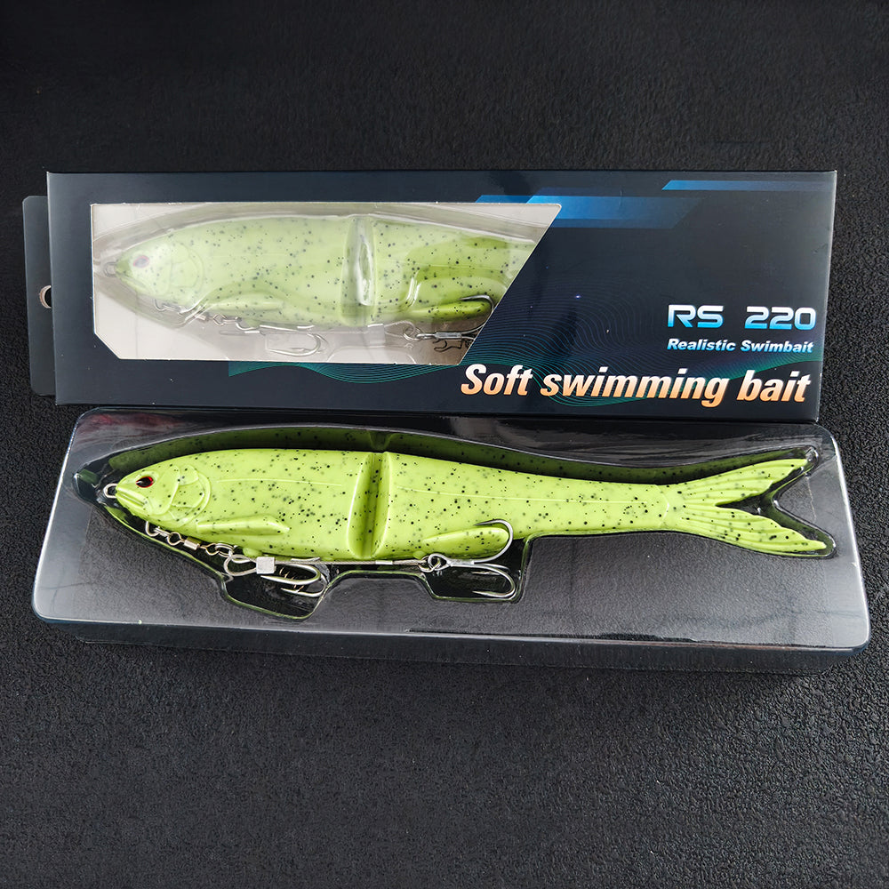 22cm 2-Section Premium Soft Bait - Includes Double Hooks