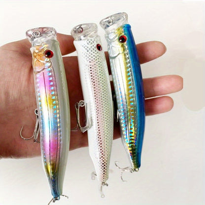 28g ABS Fishing Popper Lure with Wire-Integrated Reinforced Body, Surface Splash Bait for Long-Casting Floating Seabass Lure