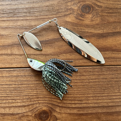 LUREGO Heavy-Duty Weedless Dual Willow Spinnerbait – 1.75 oz & 3 oz Long-Cast