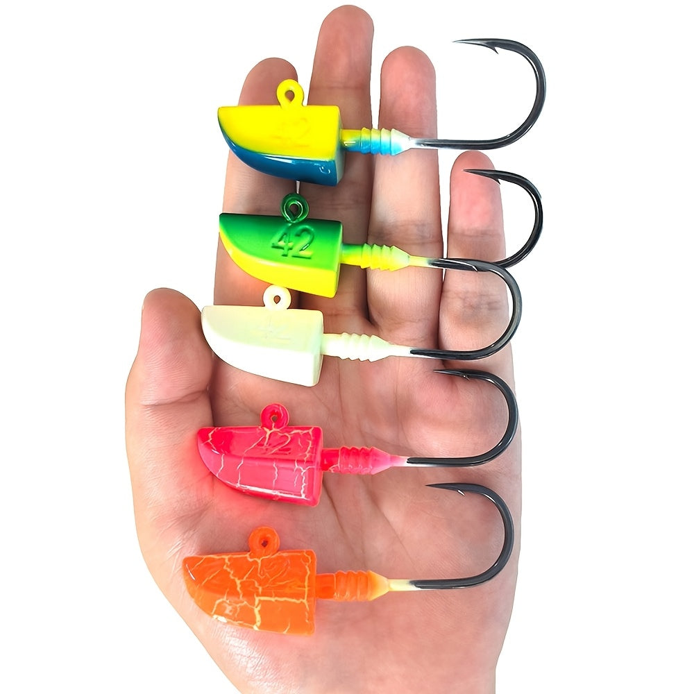 [14g-56g BKK Fishing Hook] BKK Professional Grade 14g28g42g56g Anti-Slip Lead Head Fishing Hook 7/0