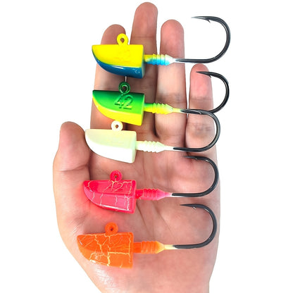 [14g-56g BKK Fishing Hook] BKK Professional Grade 14g28g42g56g Anti-Slip Lead Head Fishing Hook 7/0