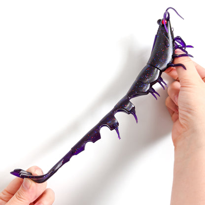 18cm/38g /Realistic Soft Artificial Shrimp Fishing Lures, Silicone Prawn Baits for Saltwater Sea Fishing