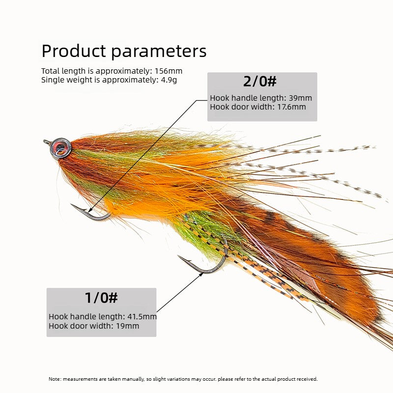 LUREGO Saltwater Streamer Fly 156mm/4.9g – Tube Fly for Striped Bass & Bluefish