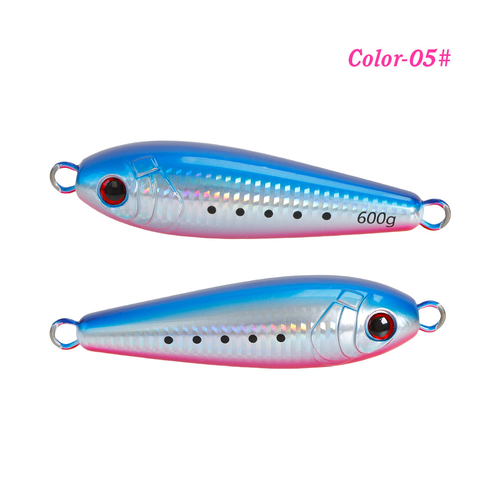400g 500g 600g Fat Glow Metal Jigs Heavy Weight Deep Sea Boat Fishing Luminous Jigging Lures