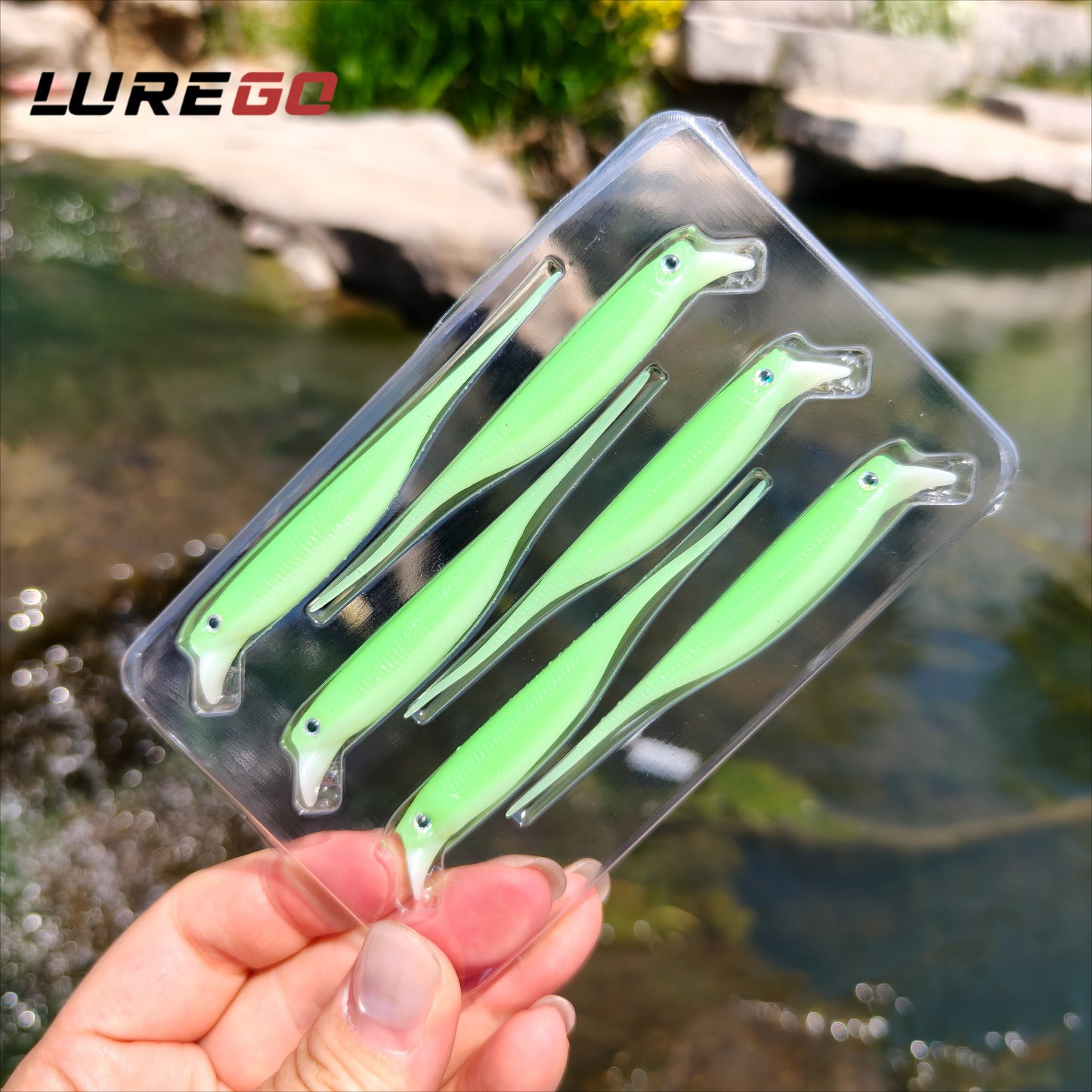 80mm 2.5g Soft Crankbait Lure, 6PCS Dual Color Slow Sinking Swimbait
