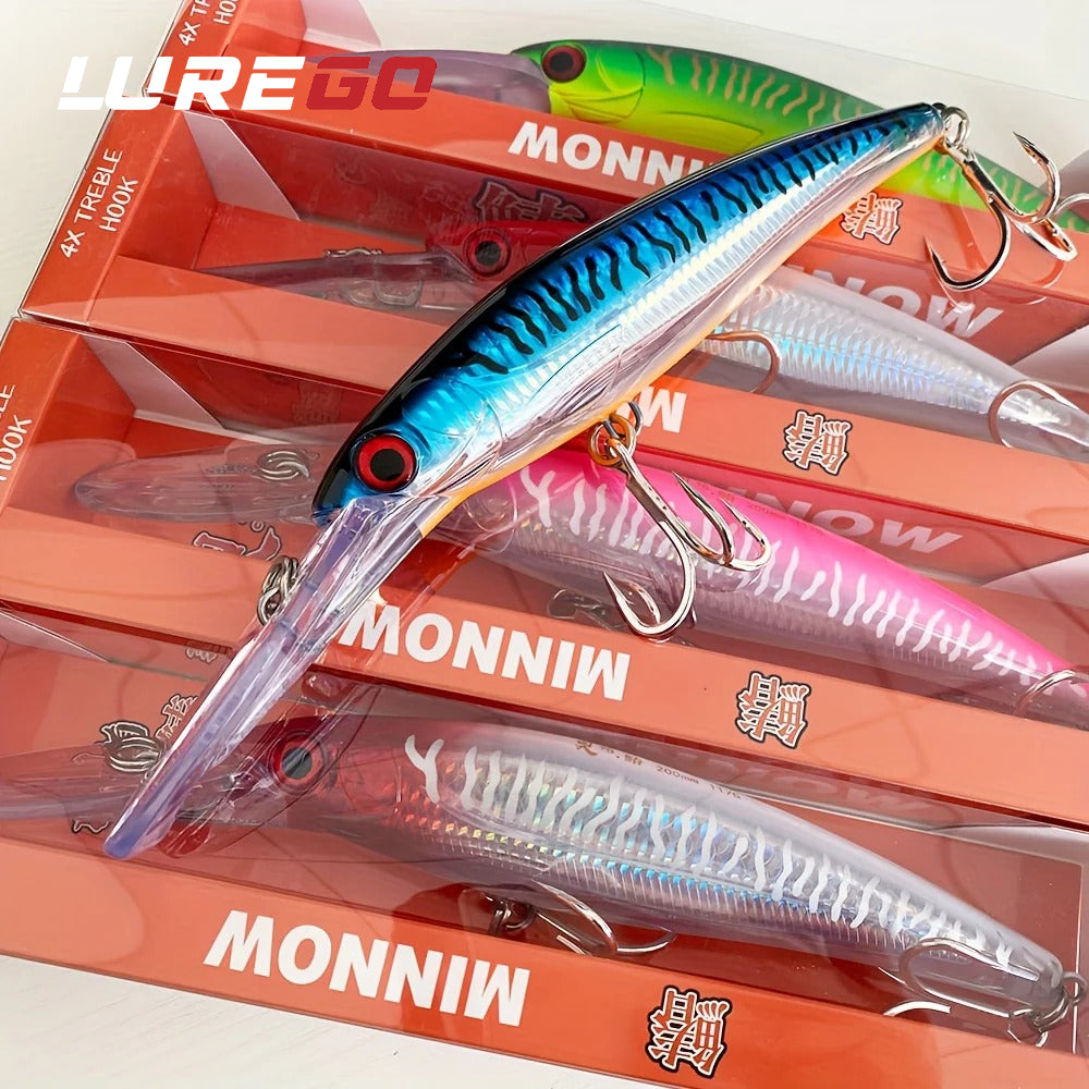 67g/117g Minnow with BKK5/0 ,Reinforced Rib Keel Trolling Minnow