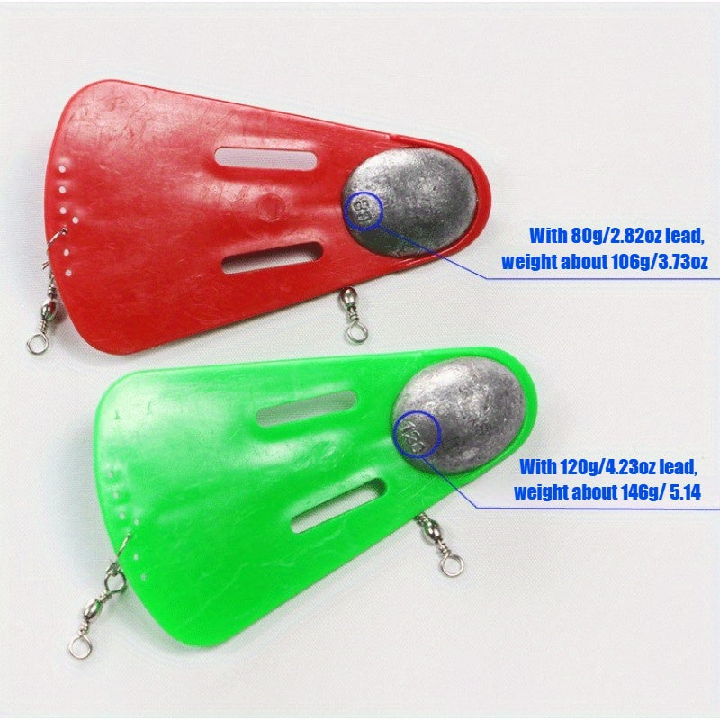 Lead Weight & Swivel Diving Plane - Fast-Sinking Long Cast Rig with Metal Swivel System