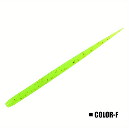 10pcs Pin Tail Soft Worm Lure 5.51inch - Realistic Loach PVC Bait with Slow Sinking Wobbler Action
