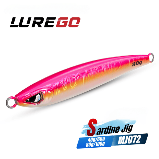 LUREGO 40g 60g 80g 100g CastingMetal Jigs Saltwater Fishing Lure Hard Bait Sea Fishing Artificial Bait Jigging Lure