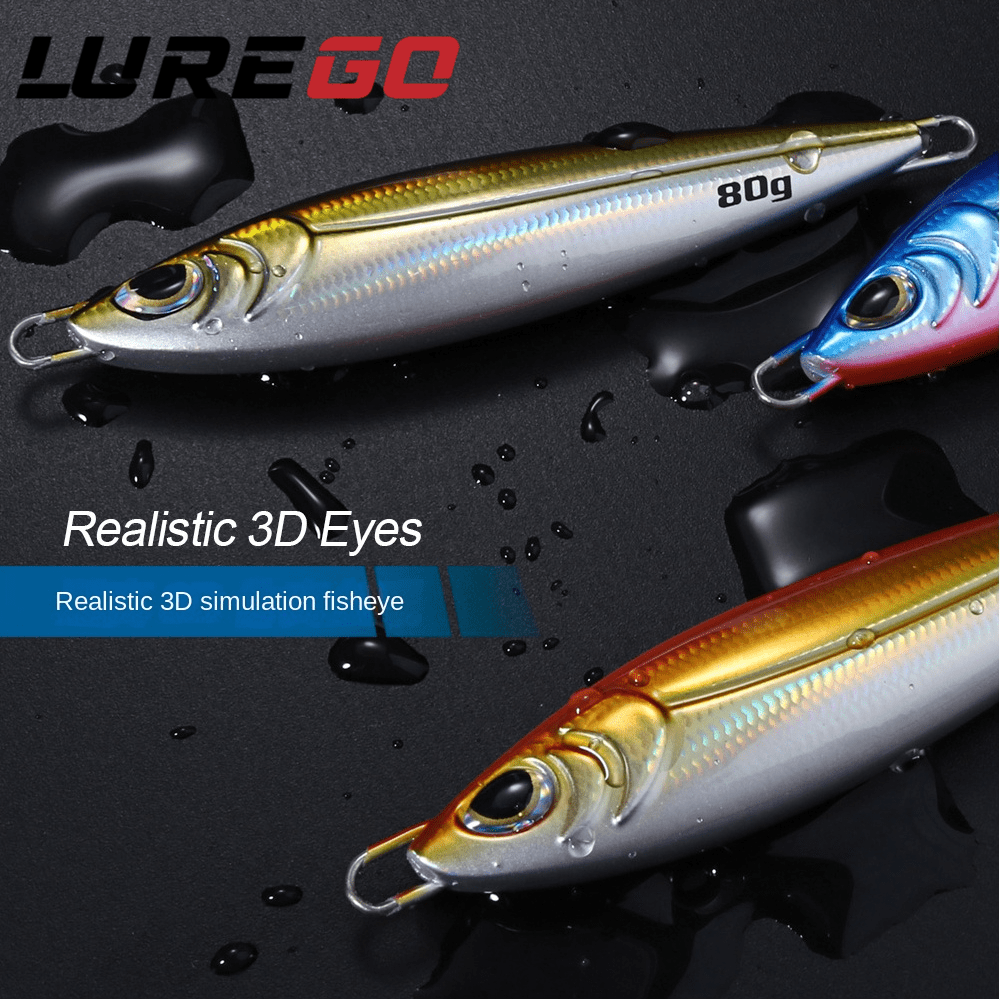 LUREGO 40g 60g 80g Coso Jig Fishing Lure Sea Fishing Jigs Metal Jig Pesca Mare Fishing Bait