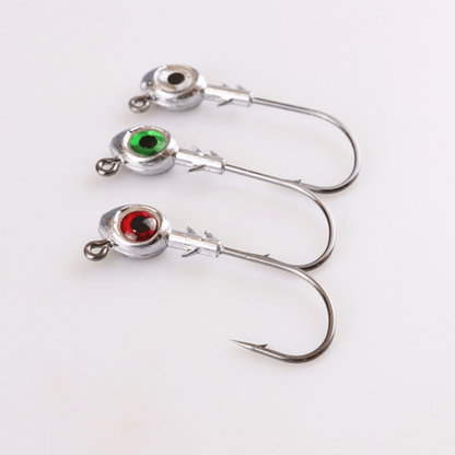 0.35oz 0.49ozJig Head Jig Hooks 3D Eyes Trout Heads Bass Hook Lure Live Bait Plastic Saltwater Jig Heads Freshwater