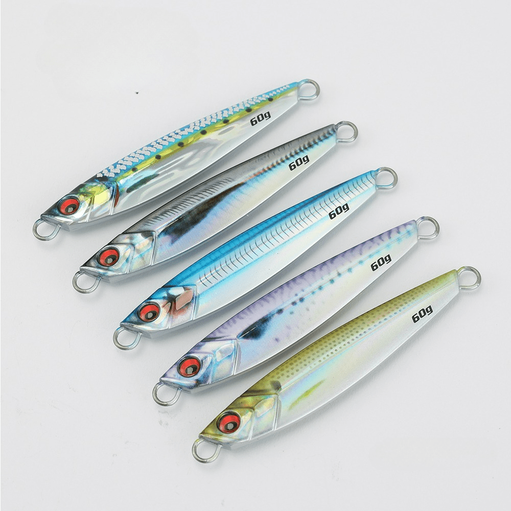 LUREGO 40g 60g Shore Jigging Lure 3D Print Real Scale Metal Jigs Fishing Lure