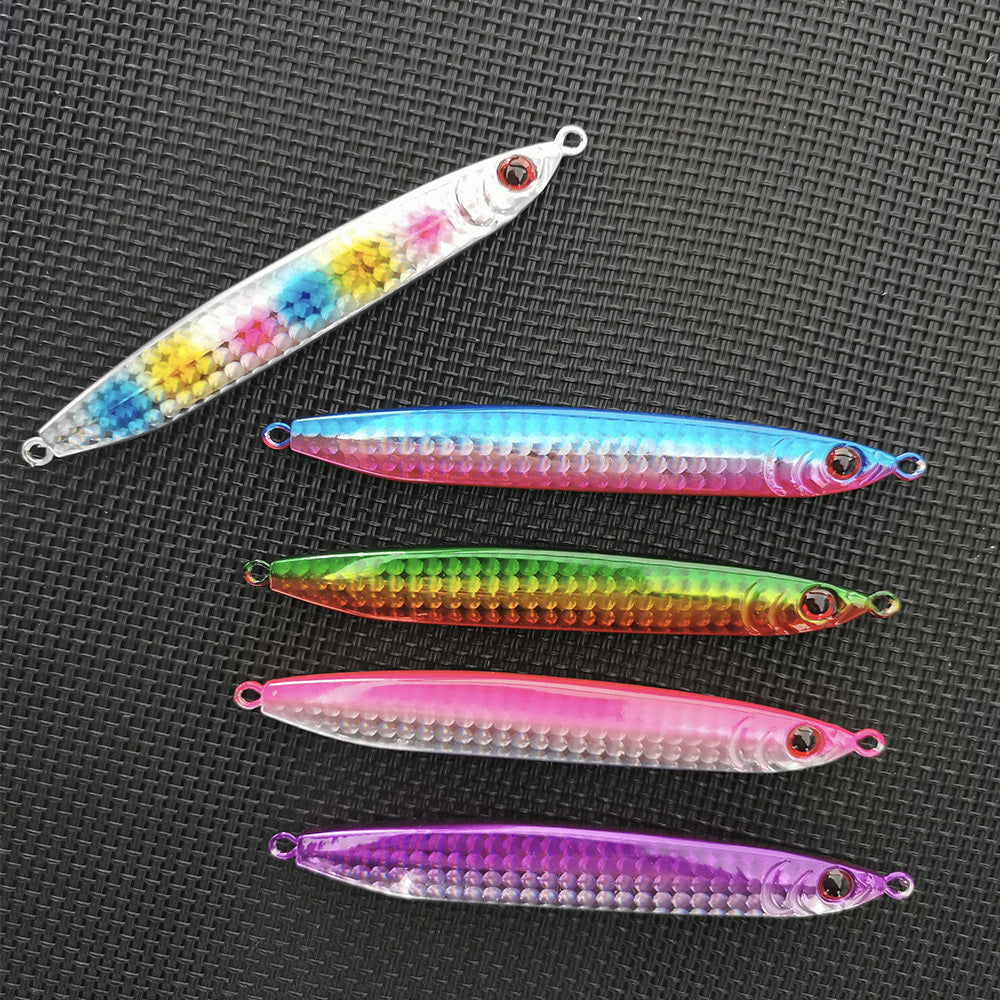 LUREGO Fishing Jig Saltwater, Slow Jigging Pitching Lures Kit, Lead Jigs, Vertical Jigging Artificial Lures With Luminous Stick