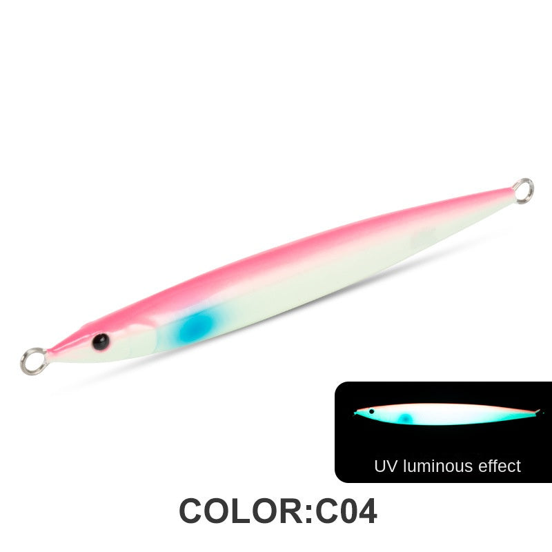 LUREGO 60g80g100g Jig Lure 3D Little Jack UV Luminous Japan Pencil Fishing Lure Trolling Sinking Saltwater For Sea bass Tuna