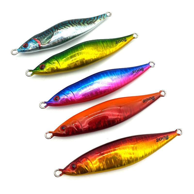 LUREGO 160g/200g/300g/400g Saltwater Fishing Metal Jig Blank Lure Boat Trolling Fishing Umpan Pancing Jig Tuna Grouper Lure