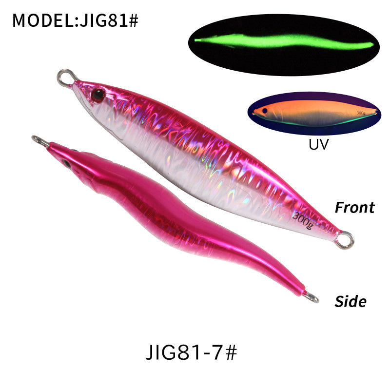 LUREGO 160g/200g/300g/400g Saltwater Fishing Metal Jig Blank Lure Boat Trolling Fishing Umpan Pancing Jig Tuna Grouper Lure