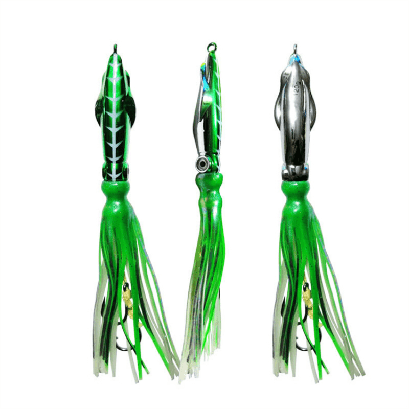 LUREGO Squid Skirt Lure Slow Jigging Octopus Shape Trolling Bait Lure Saltwater Deep Sea Fishing Octopus Jig