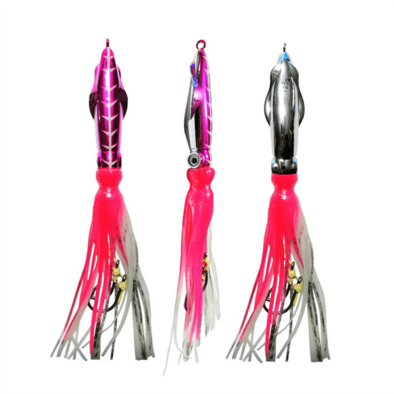 LUREGO Squid Skirt Lure Slow Jigging Octopus Shape Trolling Bait Lure Saltwater Deep Sea Fishing Octopus Jig