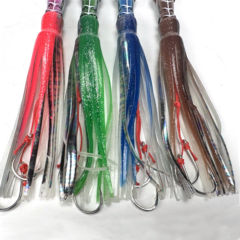 10pcs Rubber Squid Skirts Soft Bait 9cm Luminous Octopus Soft