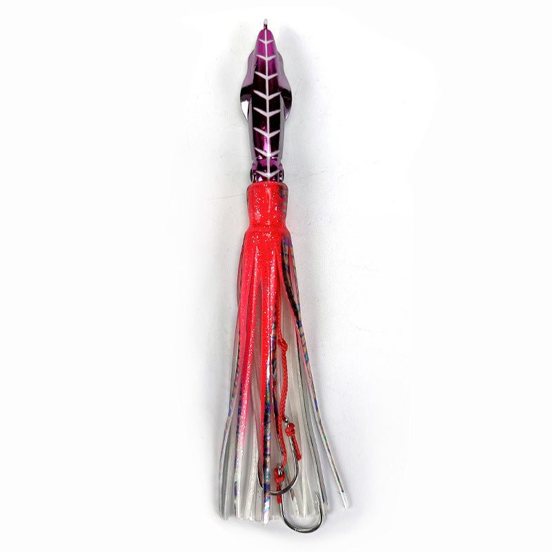 LUREGO Squid Skirt Lure Slow Jigging Octopus Shape Trolling Bait Lure Saltwater Deep Sea Fishing Octopus Jig