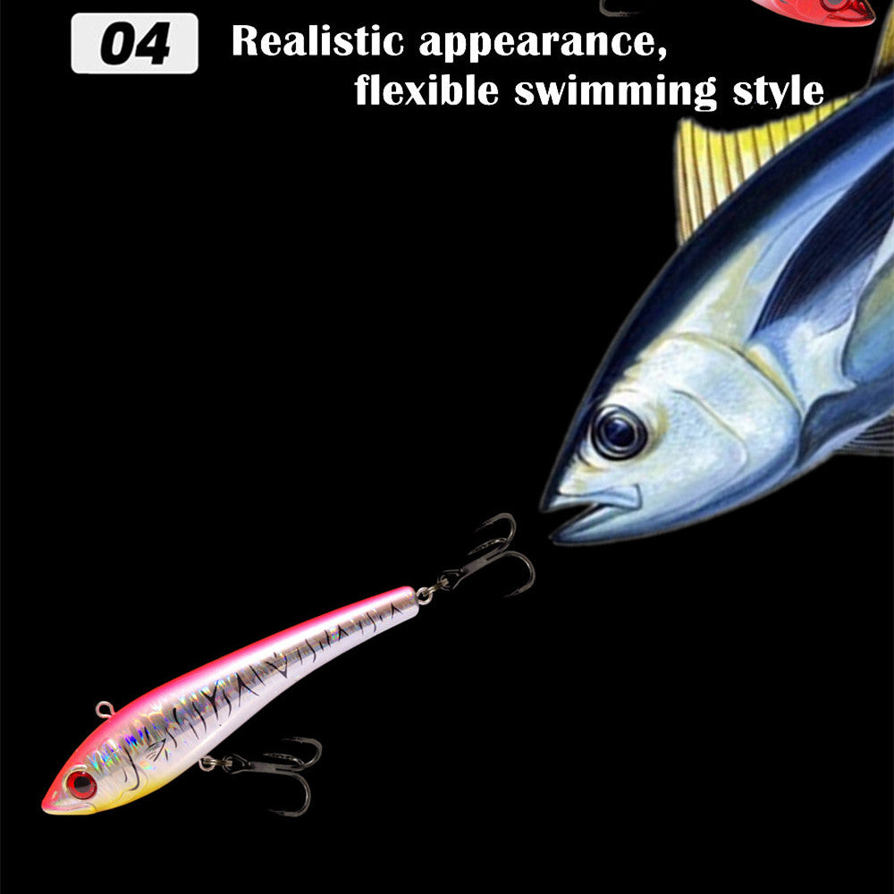 LUREGO Sinking Pencil VIB Fishing Lures 14cm 80g Wobbler Stickbait Artificial Hard Bait for Sea Tuna GT Fishing Lure