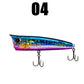 LUREGO 1PCS Surface Popper Fishing Lures 90mm 15g Topwater Artificial Bait Fishing Lures for Sea Bass Tackle