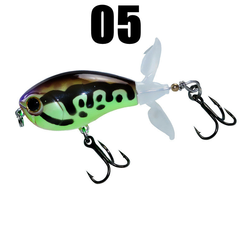 LUREGO Topwater Whopper  Popper Fishing Lure 7.5g  11g Surface Tractor Hard Bait Artificial Bait Hard Popper Soft Rotating Tail Fishing Tackle