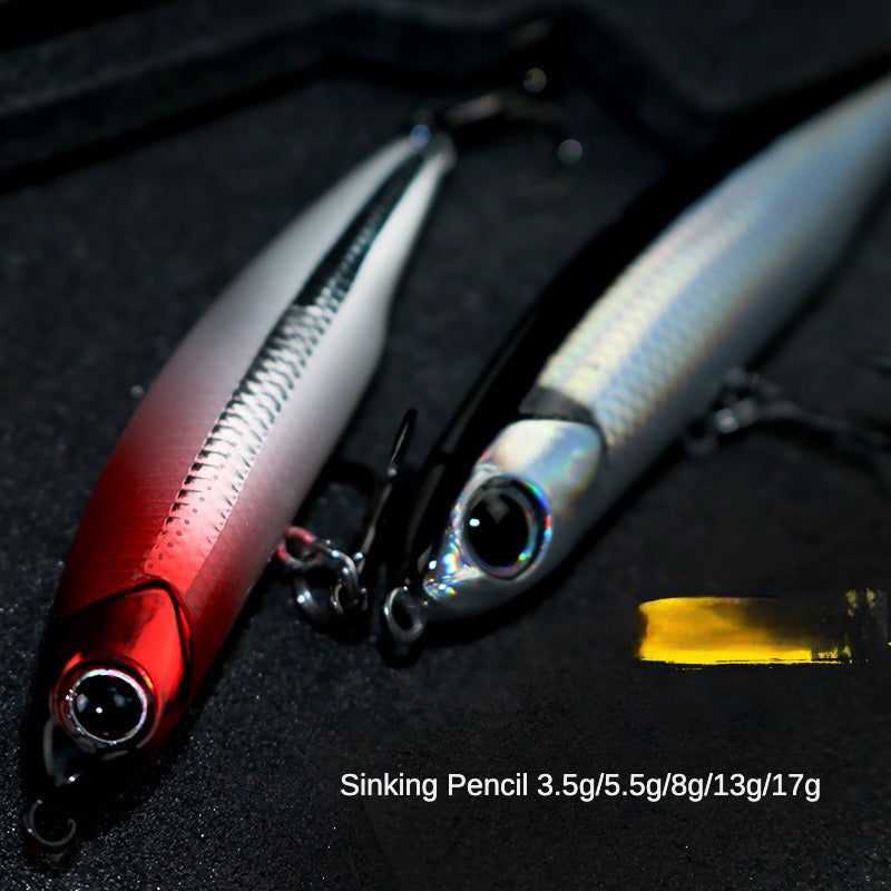 LUREGO Sinking Pencil Fishing Lure 3.5g 5.5g  Saltwater Artificial Bait Coating Wobblers for Trolling Swimbait Pesca Tackle Bait