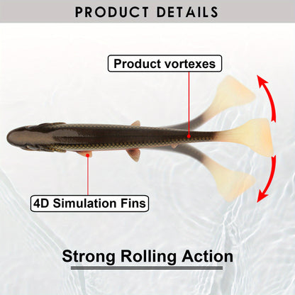 Silicone Square Tail Swinging Lure 14cm/18cm - Realistic Swimbait for Deep Diving