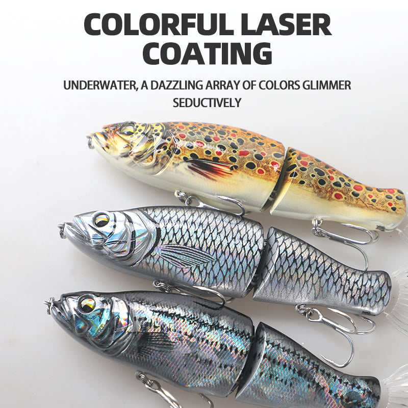 13.5cm/30g Two Jointed Slow Sinking Pencil Lure, Multi-Jointed Bionic Hard Bait for Bass Saltwater Fishing