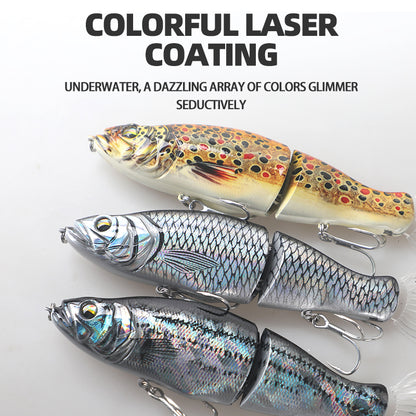 13.5cm/30g Two Jointed Slow Sinking Pencil Lure, Multi-Jointed Bionic Hard Bait for Bass Saltwater Fishing