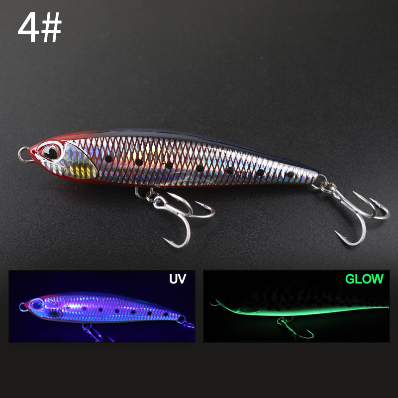 160mm/70g 3D Print Sinking Hard Fishing Lure, Yozuri Style Musky Crankbait Pencil Bait With Treble Hooks