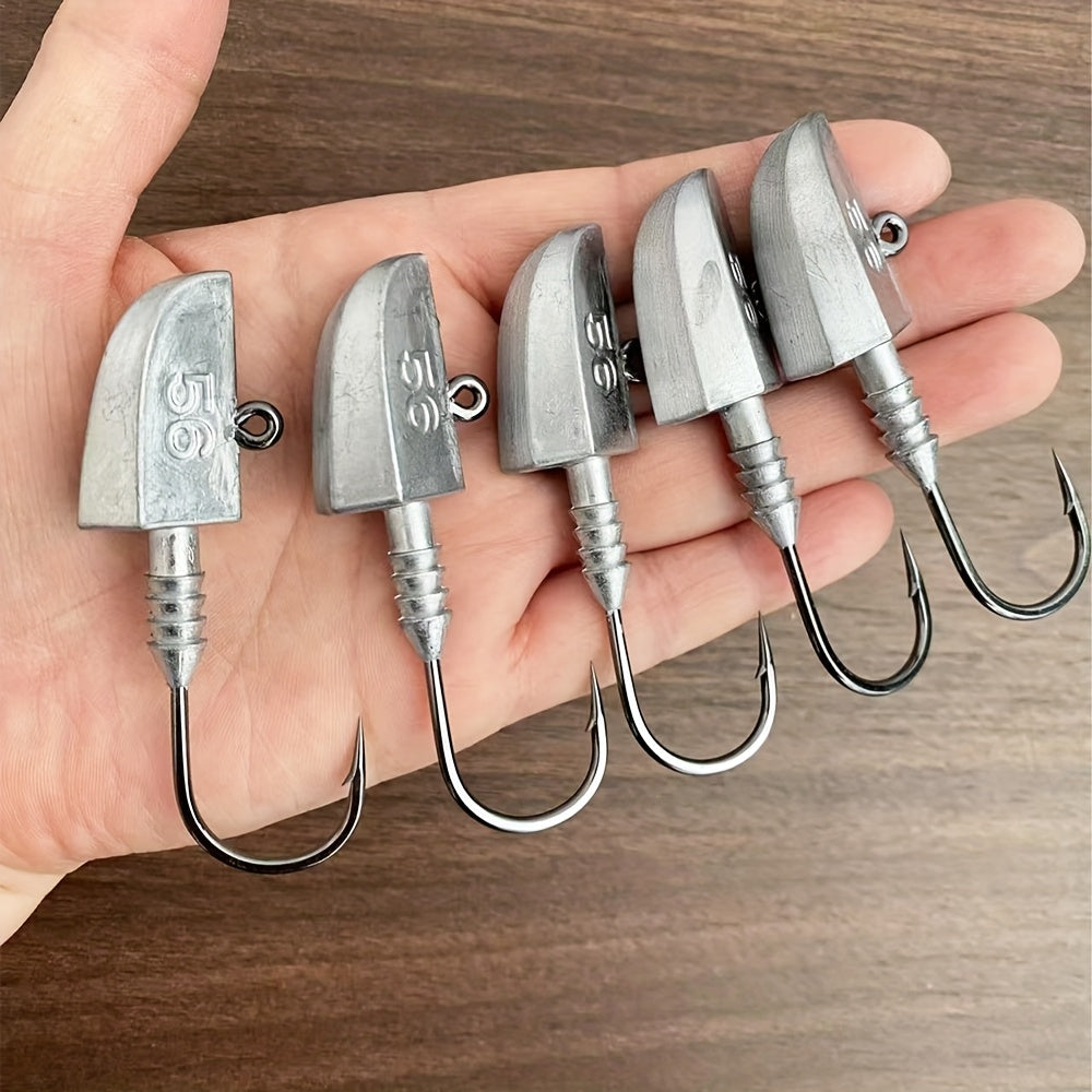 [14g-56g BKK Fishing Hook] BKK Professional Grade 14g28g42g56g Anti-Slip Lead Head Fishing Hook 7/0