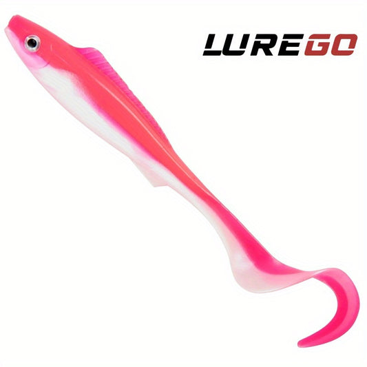 5pcs 3D Stereoscopic Simulation Tail Double-Color Soft Bait 3.7inch/4.1G Fish-Eye Design Lure Bait for Sea Fishing And Freshwater Use