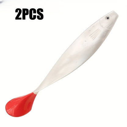 2pcs  Heavy-Weight T-Tail Swimbait - Mermaid Design Sinking Fishing Lure for Deep Sea, 70g