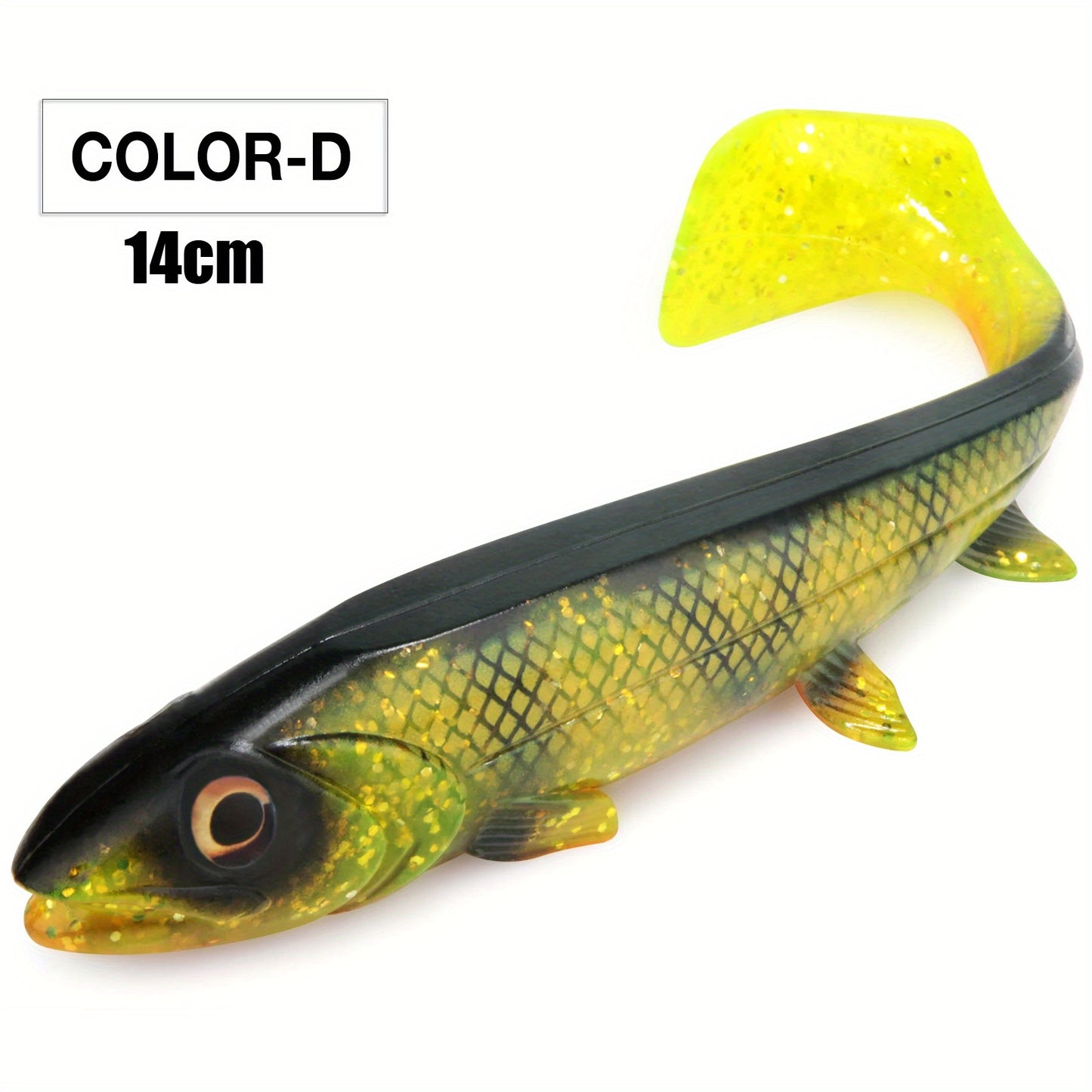 Silicone Square Tail Swinging Lure 14cm/18cm - Realistic Swimbait for Deep Diving