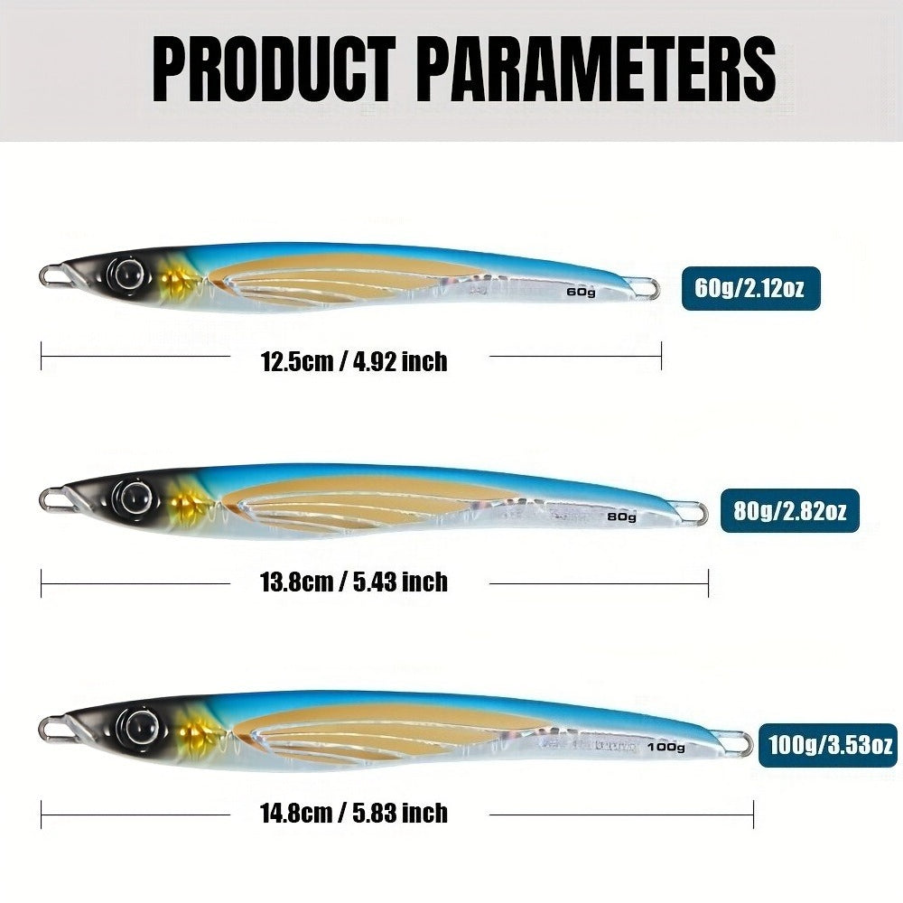 60G 80G 100G 150G 200G Shore Casting Boat Fishing Jig Lure Sea LG118