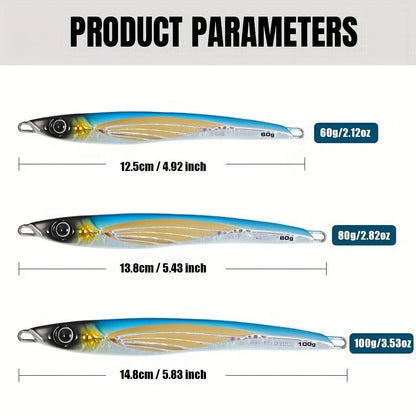 60G 80G 100G 150G 200G Shore Casting Boat Fishing Jig Lure Sea LG118